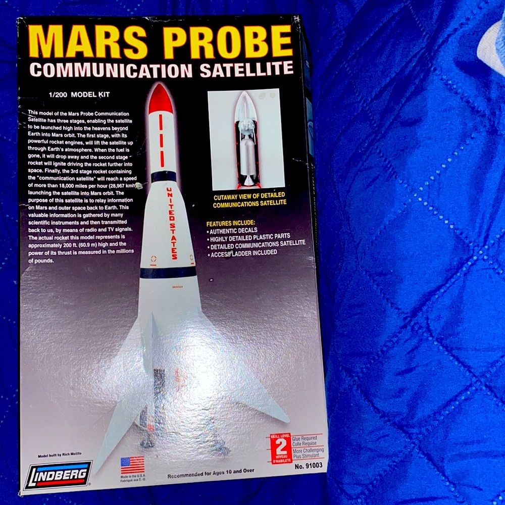 🌲NIB Mars Probe Communication Satellite 1/200 Model Kit very Neat see des.